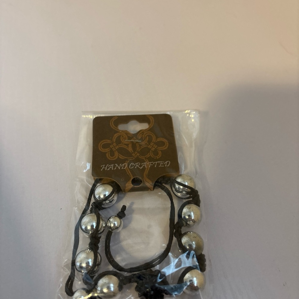 Handcrafted Silver Beaded Bracelet